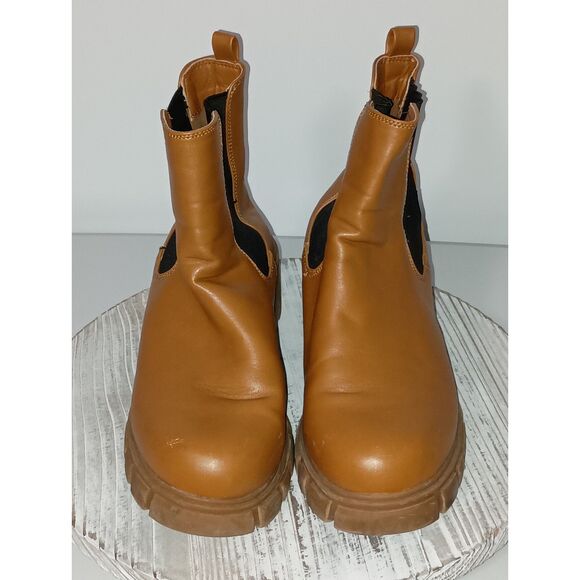 MADDEN GIRL, Tan Tessa Ankle Platform Boots, Woman Size 8.5 - Picture 2 of 8